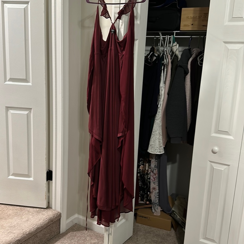Lulus wrap dress, floor length gown